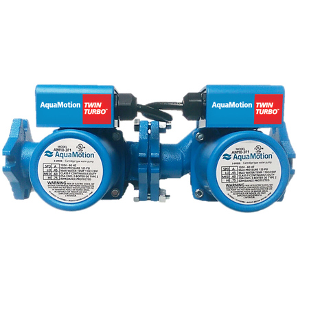 AQUAMOTION Cast Iron Heating Pump, 2 Am10, Pumps Bolted Together & Wired To Speed 2 AM10-F2